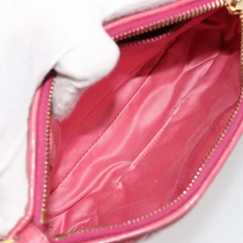 Miu Miu Matelasse Leather Pouch Pink